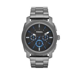 Fossil Machine Chronograph Smoke Stainless Steel Watch FS4931 45MM